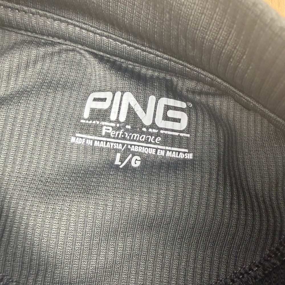 PING Performance Mens Large Gray Mock Neck Long Sleeve Golf Base Layer Shirt - Picture 5 of 6